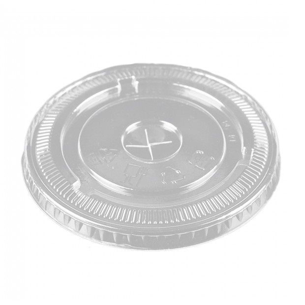 LID - flat - straw slot - PET - 98mm - fits 12-24oz - case/1000