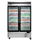 cooler - GDM - 2 door / swing - 54"/84" - Atosa / MCF8707GR - stainless cabinet - 8 shelf - casters - 115v/3.2a/368w - N