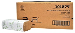 paper towel / single fold - kraft - Pur Value - cs / 16/250