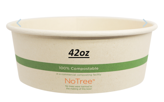 fiber - BOWL - No Tree Paper - 42oz - 300pcs/cs