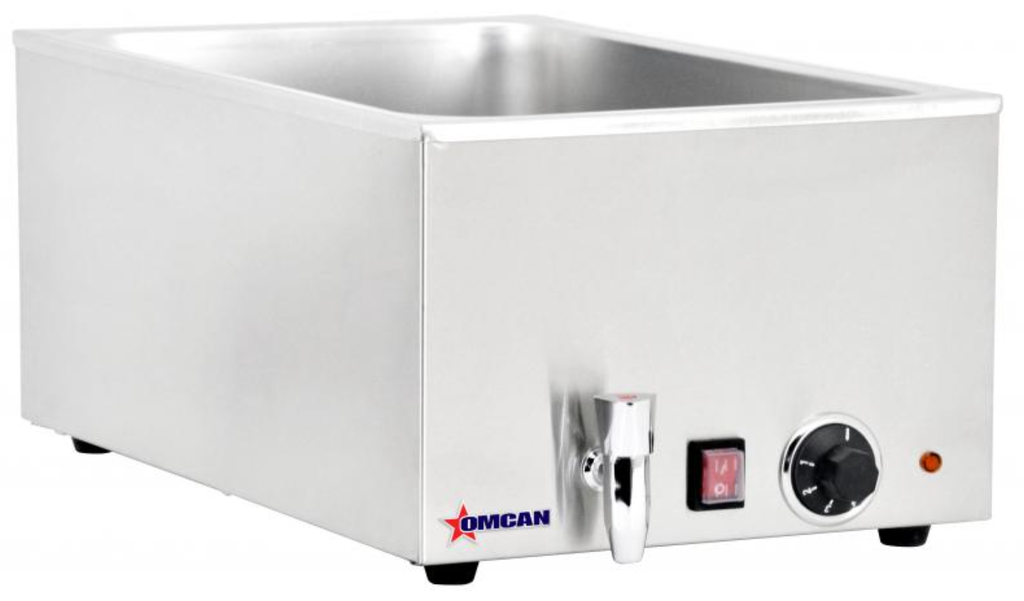 food warmer - COUNTER TOP - Omcan / 19076 - WITH DRAIN - 120v/10a/1200w - N