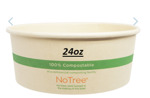 24 oz NoTree Paper BOWL - 300/case - WC