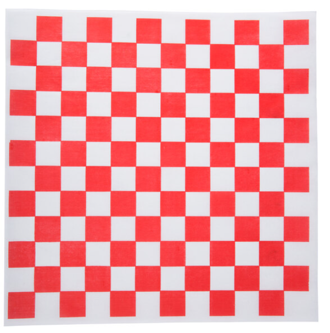 basket liner - 12"/12" - red checker - box/2000 - SPL