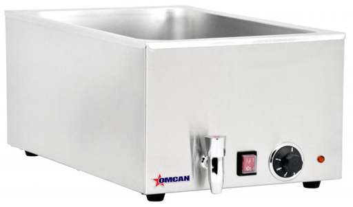 [642130-N] food warmer - counter top - Omcan / 19076 - WITH DRAIN - 120v/10a/1200w - N